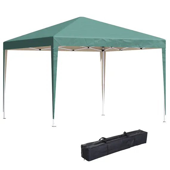Buy 3 x 3M Garden Pop Up Gazebo Height Adjustable Marquee Party Tent Wedding Canopy with Carrying Bag, Green