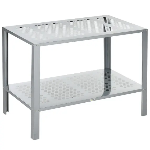 Buy 2-Tier Plant Stand, Corner Plant Shelf for Outdoor and Indoor Storage Organizer