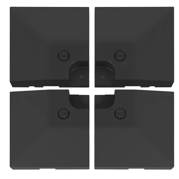 Buy 4 Pieces Fillable Parasol Base, Heavy Duty Umbrella Weights for Cross Stand, Square Holder for Cantilever Parasol, Total 120KG Sand/ 80L Water Filled (Metal Pole & Cross Stand NOT INCLUDED)