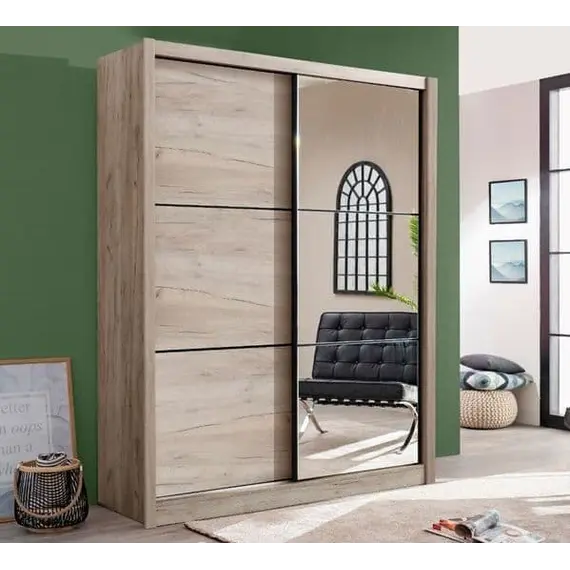 Buy Navara Oak Effect Sliding Door Wardrobe 166cm - 3085 - NEW!!