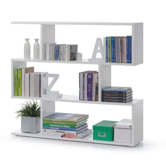 Buy Zing Short White Gloss Bookcase         , 3 image
