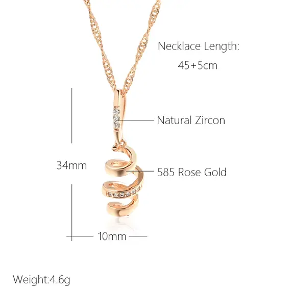Buy Elegant 14K Gold Filled Geometry Rotate Lab Diamonds Necklace, 2 image