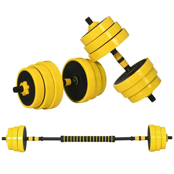 Buy 30KG Dumbbell & Barbell  Adjustable Set Plate Bar Clamp Rod Home Gym Sports Area Exercise Ergonomic