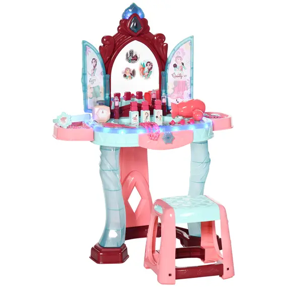 Buy 31 Piece Kids Dressing Playset, with Magical Princess Mirror, Light and Sound - Pink and Blue