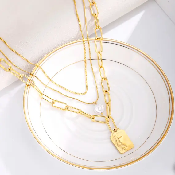 Buy Fascinating 18K Gold Plated Portrait Pendant Necklace - Elegance and Strength, 11 image