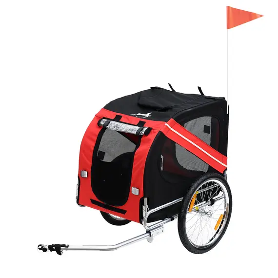 Buy Bicycle Pet Trailer in Steel Frame-Red/Black