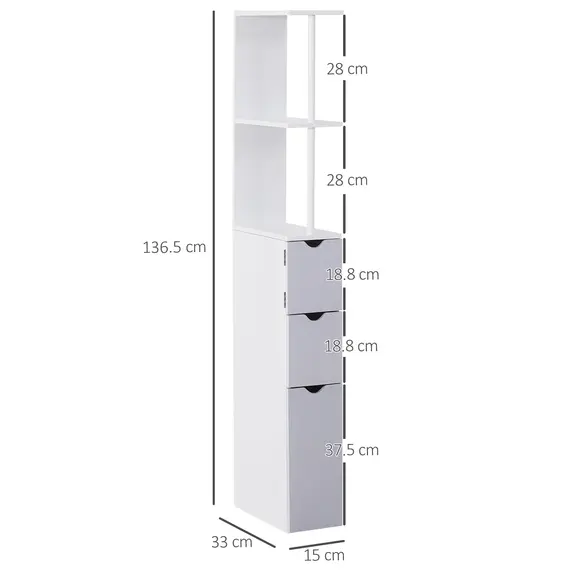 Buy Bedside Table Cabinet Storage Chest with 2 Drawers Nordic Style for Bedroom Living Room Black, 3 image