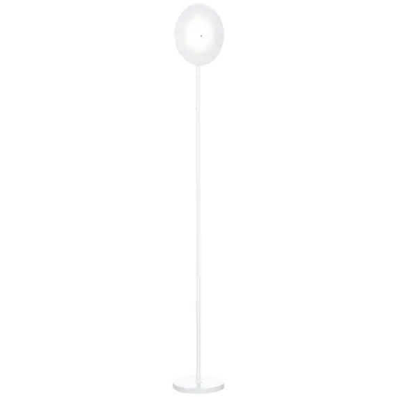 Buy LED Floor Lamp 18W Uplighter Reading Standing Light with Adjustable Head 3 Brightness Levels Touch Control Industrial Style, White, 3 image