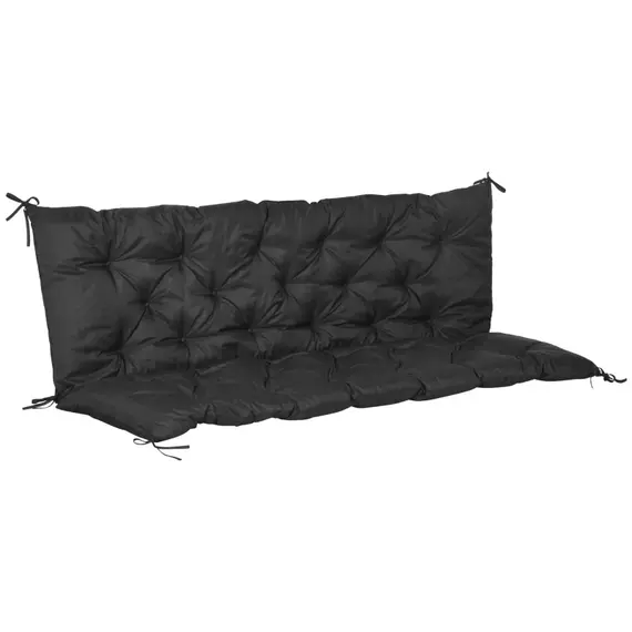 Buy Outdoor Garden Patio Bench Swing Chair Replacement Seat Pad Cushions Backrest (150 x 98 cm, 3 Seater), 4 image