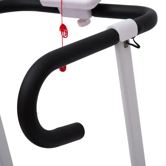 Buy 1.25HP Motorised Electric Treadmill, 10km/h Folding Running Machine, Gym Fitness Exercise with LCD Monitor, White, 9 image