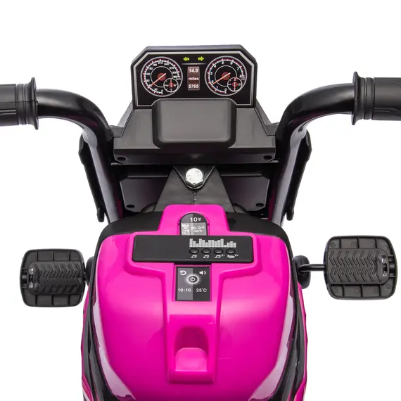 Buy Motorcycle Design, 3 in 1 Toddler Trike, Sliding Car, Balance Bike with Headlight, Music, Horn, Pink, 8 image