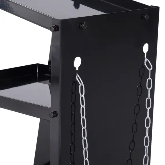 Buy Welding Cart Welder Trolley Garage for Gas Bottles w/ Safety Chain, Wheels, Black, 8 image