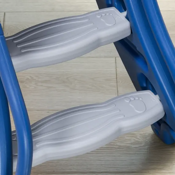 Buy 3 in 1 Baby Slide for Indoor Use with Climber, Basketball Hoop, Basketball, for Ages 18-36 Months - Blue, 9 image