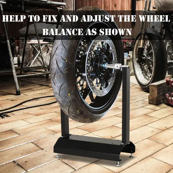 Buy Motorcycle Bicycle Wheel Lifting Balance Stand, Motorbike Portable Stand, Rotating Adjustment Wheel, 6 image