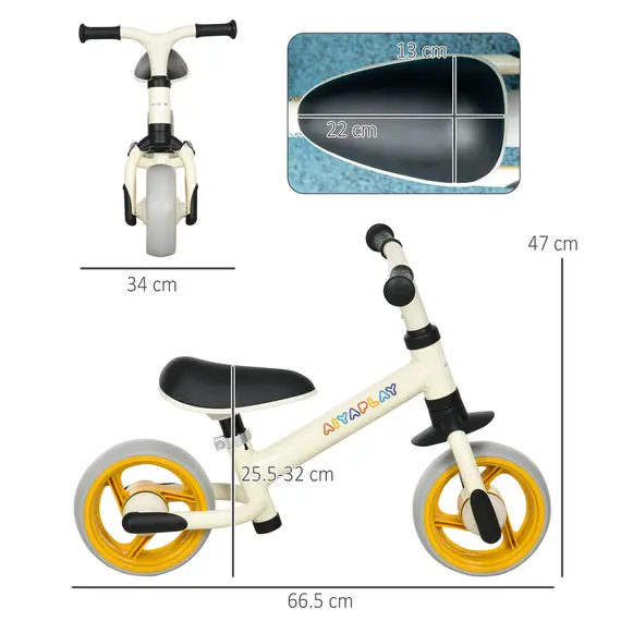 Buy 8" Balance Bike, Lightweight Training Bike for Children, with Adjustable Seat, EVA Wheels, Easy installation - Orange, 3 image