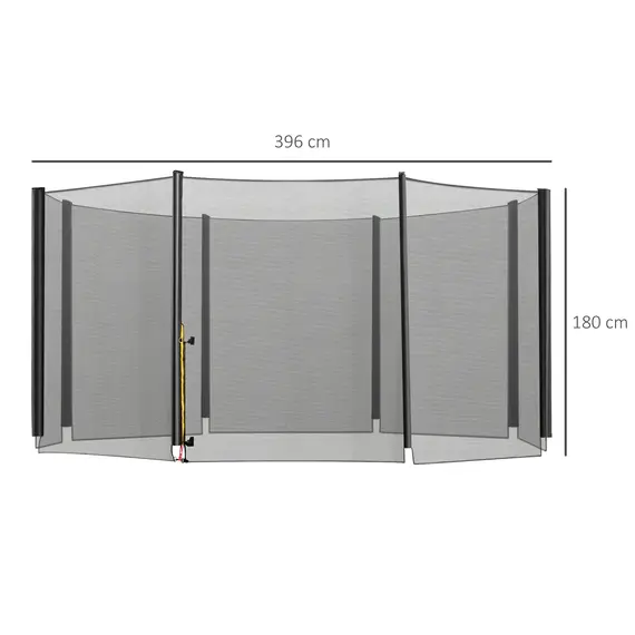 Buy 13ft Trampoline Net Replacement Safety Net Enclosure Net Spare w/ 8 Poles, 3 image