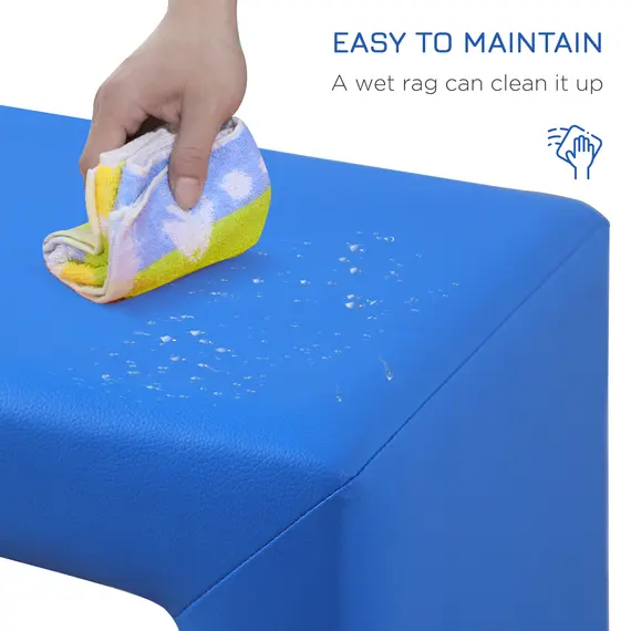Buy 2 In 1 Toddler Sofa Chair,  48 x 44 x 41 cm, for Game Relax Playroom, Blue, 4 image