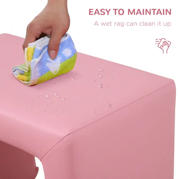 Buy 2 In 1 Toddler Sofa Chair,  48 x 44 x 41 cm, for Game Relax Playroom, Pink, 7 image
