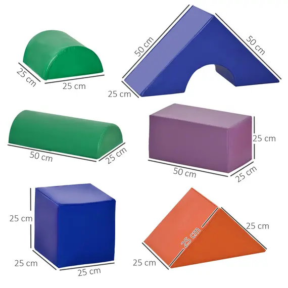 Buy 11-Piece Soft Play Set Kids Foam Blocks, Toys for Climb and Crawl, Multicoloured, 3 image