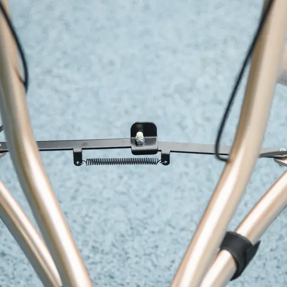 Buy 3 Wheel Rollator, Lightweight Aluminium Tri Walker with Adjustable Handle, Storage Bag and Dual Brakes, Folding Mobility Walking Aid for Elderly, Handicapped, 5.3kg, Gold Tone, 9 image