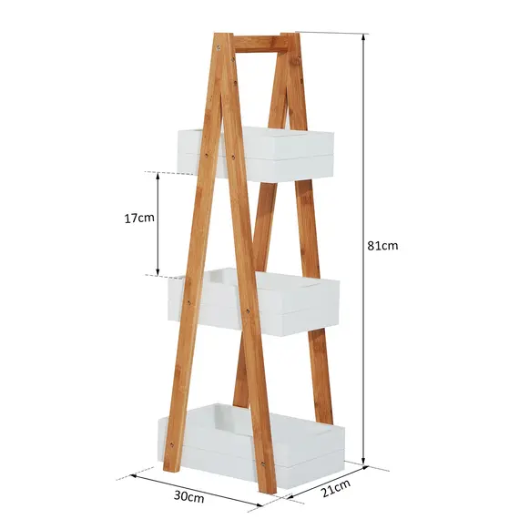 Buy 3 Tier Bathroom Shower Caddy Freestanding Rack Storage Unit Shelf Organiser, 3 image