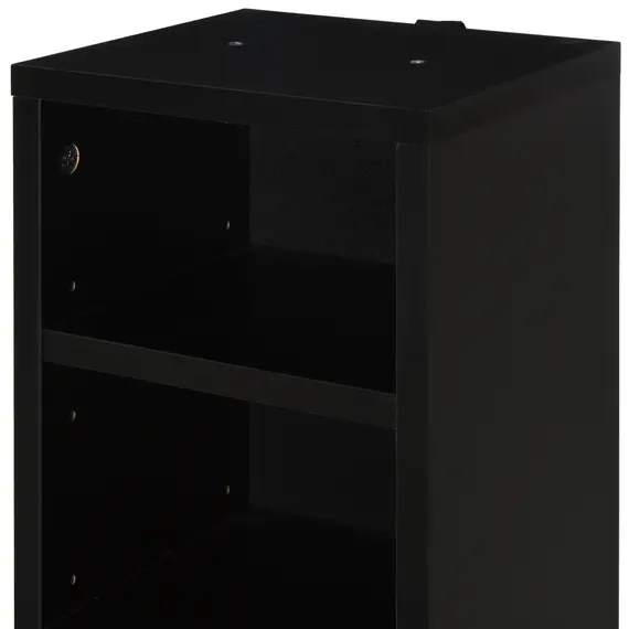 Buy 204 CD Media Display Shelf Unit Set of 2 Blu-Ray Tower Rack w/ Adjustable Shelves Bookcase Storage Organiser, Black, 9 image