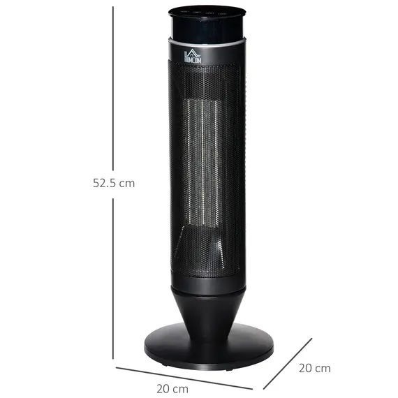 Buy 21 Inch Space Heater, 1000W/2000W Ceramic Electric Heater and Fan, Overheating & Tip-Over Protection, 8H Timer, 42° Oscillation, Portable Heater for Home, 3 image