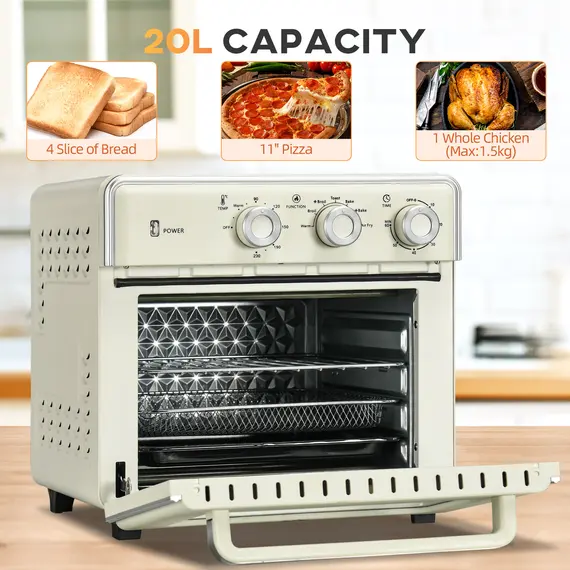 Buy 20L 90-230„ƒ Mini Electric Oven - Cream, 4 image