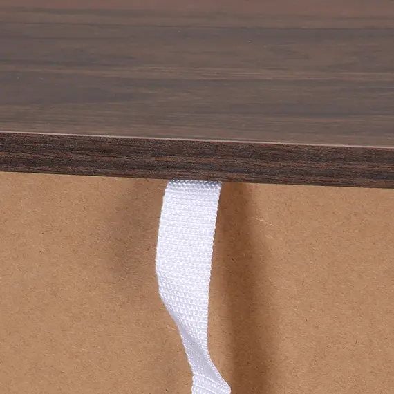 Buy 2 Tier Bookshelf, Low Bookcase with Adjustable Shelf, 2 Compartments for Home Office, Living Room, Study, Walnut, 6 image