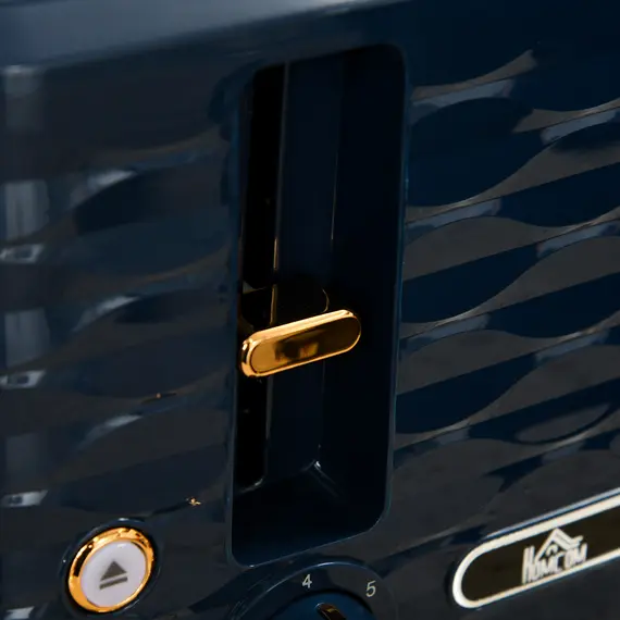 Buy 3000W 1.7L Rapid Boil Kettle & 4 Slice Toaster, Kettle and Toaster Set with 7 Browning Controls and Crumb Tray, Blue, 9 image