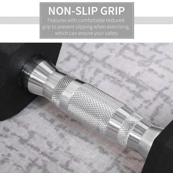 Buy 2x4kg Rubber Dumbbell Sports Hex Weights Sets Home Gym Fitness Hexagonal Dumbbells Kit Weight Lifting Exercise, 4 image