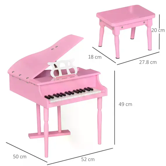 Buy 30 Keys Mini Kids Piano for Child with Music Stand and Bench Best Gifts Toy, 3 image