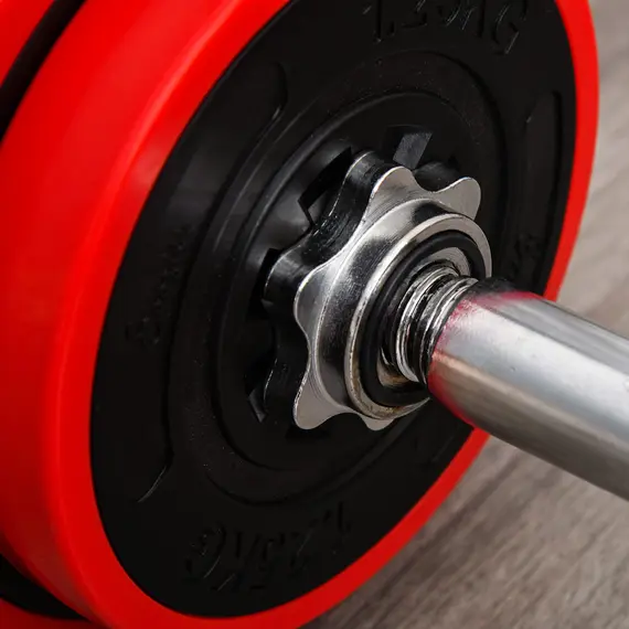 Buy 20KGS 2-In-1 Dumbbell & Barbell Adjustable Set Strength Muscle Exercise Fitness Plate Bar Clamp Rod Home Gym Sports Area, 9 image