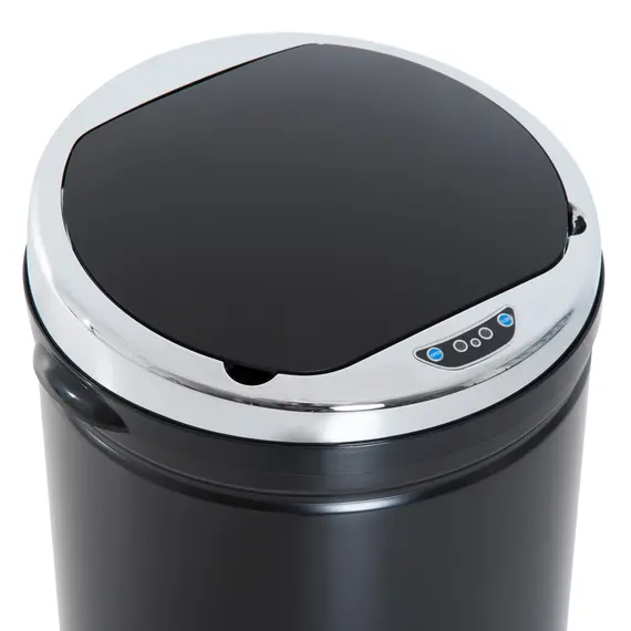 Buy 42L Sensor Bin for Kitchen Waste Automatic Dustbin Motion Detection Dustbin  Stainless Steel Rubbish Can with Bucket, Black, 8 image