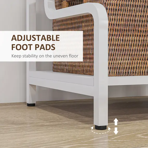 Buy 3-Tier Printer Stand with Storage Shelves, Printer Table, 55 x 40 x 77cm Printer Shelf for Home Office, Study, White, 6 image