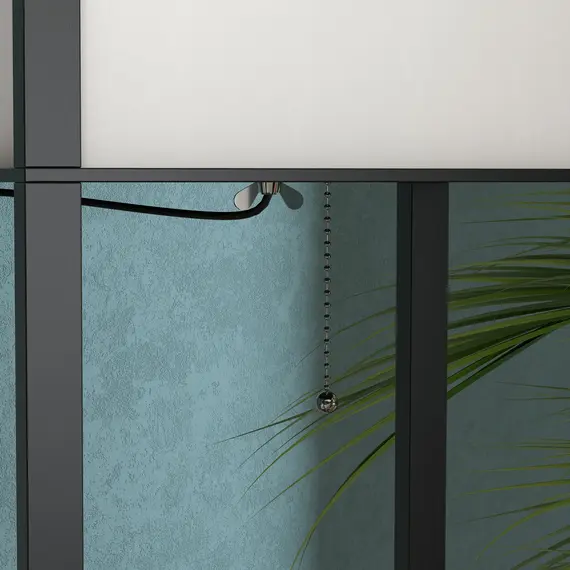 Buy 3-Tier Floor Lamp, Floor Light with Storage Shelf, Reading Standing Lamp for Living Room, Bedroom, Kitchen, Dining Room, Office, Dorm, 160cm, Black, 7 image