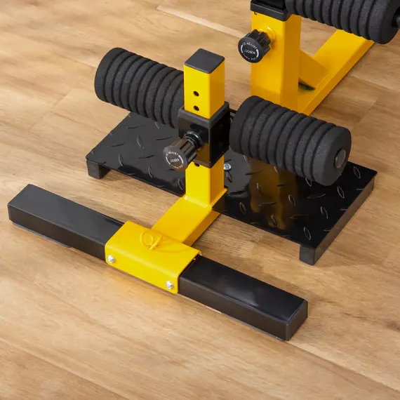 Buy 3-In-1 Squat Machine, Weight Bench and Push up Stand, Adjustable Sit up Bench Leg Press Machine, for Home, Office, Gym Fitness Training, Yellow, 7 image