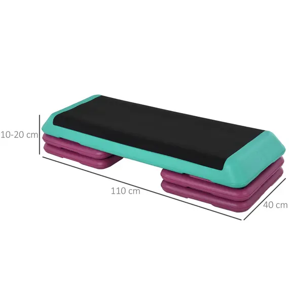 Buy 3-Level Aerobic Step 10/15/20cm Steppers for Exercise Workout w/ Non-Slip Top Compact Stepper Home Office Indoor Outdoor Fitness Equipment, 3 image