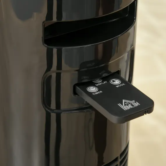 Buy 38'' Freestanding Tower Fan, 3 Speed 3 Mode, 12h Timer, 70 Degree Oscillation, LED Panel, 5M Remote Controller, Black, 8 image