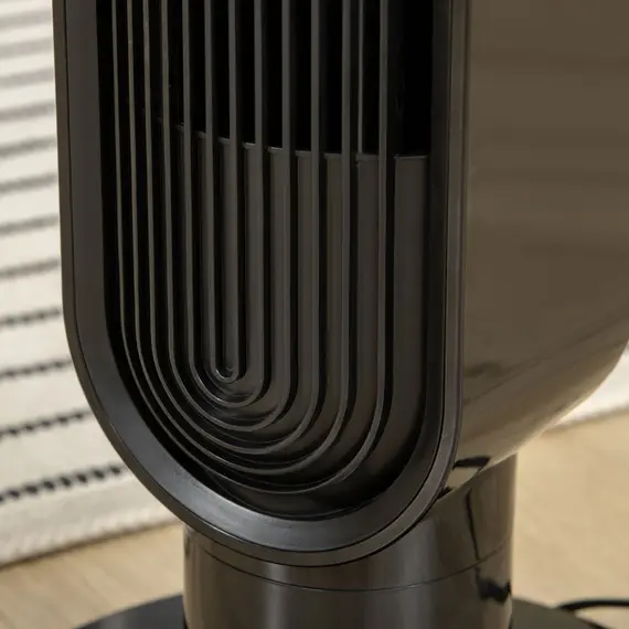 Buy 39" Anion Freestanding Tower Fan Cooling for Bedroom with Oscillating, 3 Speeds, 3 Modes, 12h Timer, LED Sensor Panel, Remote Controller, 60W, Black, 8 image
