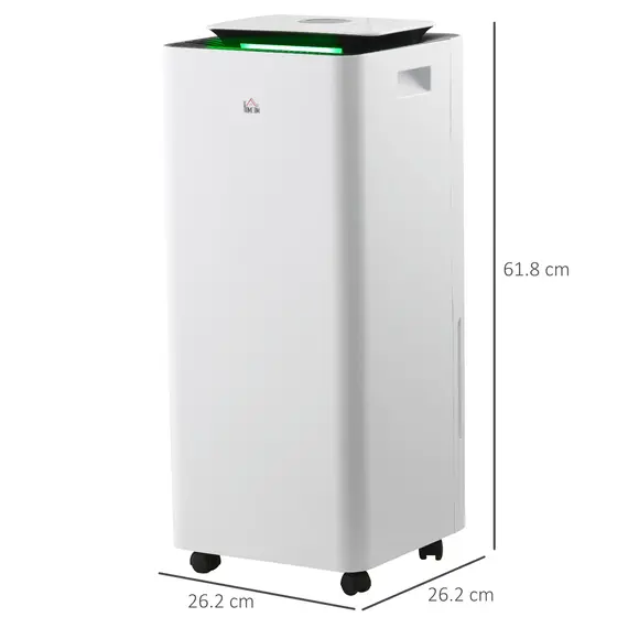 Buy 3500mL Portable Dehumidifier with Air Purifier, 24H Timer, 5 Modes, 16L/Day, for Home Laundry, White, 3 image