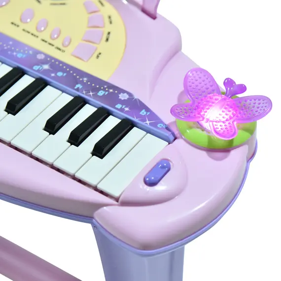 Buy 32 Keys Kids Mini Electronic Keyboard Musical Instrument Educational Game Toy Children Grand Piano Stool Micropho, 8 image