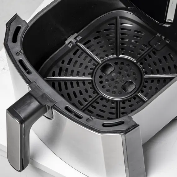 Buy 6.5L Single Basket Air Fryer, 80-200°C Temperature, Black and Grey, 9 image