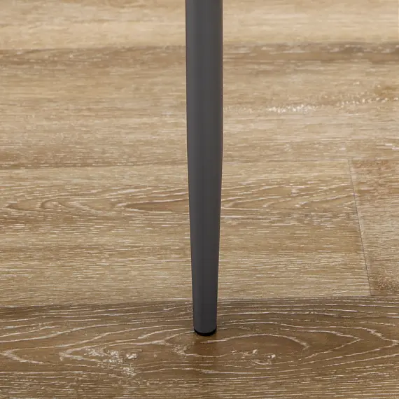 Buy 5-Piece Kitchen Dining Table Set with 4 Faux Leather Metal Frame Chairs Glass Tabletop Desk for Dining Room, Kitchen, Dinette, Grey, 7 image