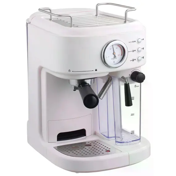 Buy 5Pc Coffee Machine, Espresso & Cappuccino & Latte Maker with Milk Frothing Steamer, 1.5L Removable Water Tank, 2 Cups, 1250W, 2 image