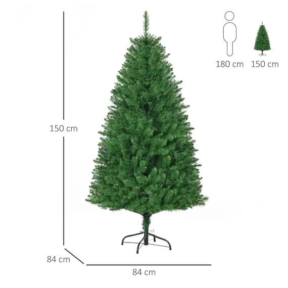Buy 5FT Christmas Tree Warm White LED Light Holiday Home Decoration, Green, 3 image