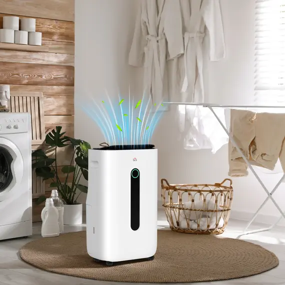 Buy 6500mL Portable Dehumidifier with Air Purifier Filter, 24H Timer, 4 Modes, 22L/Day, for Home Laundry Basement, 2 image