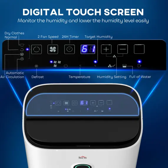Buy 6500mL Portable Dehumidifier with Air Purifier Filter, 24H Timer, 4 Modes, 22L/Day, for Home Laundry Basement, 4 image