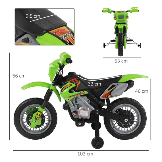 Buy 6V Kids Child Electric Motorbike Ride on Motorcycle Scooter Children Toy Gift for 3-6 Years (Green), 3 image