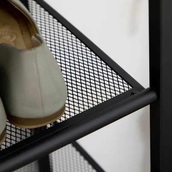 Buy 8-Tier Shoe Rack, Shoe Storage Organizer with Mesh Shelves, Free Standing Shoe Shelf Stand for 21-24 Pairs of Shoes for Entryway, Hallway, Closet, Grey, 8 image